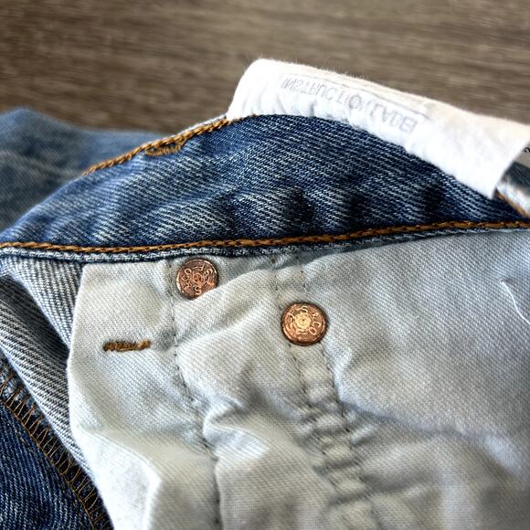 Vintage Levi’s 501 Jeans XS‎ W28 L30 ICONS Rework USA Distressed Patchwork Denim - Picture 13 of 16